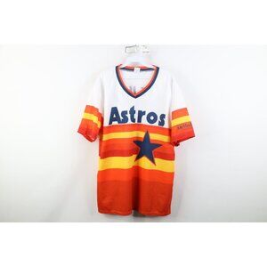 Retro MLB Mens XL Jose Altuve Houston Astros Baseball Jersey T-Shirt Striped #27